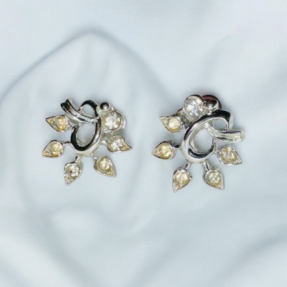 Duane Rhinestone Screw-back Earrings
